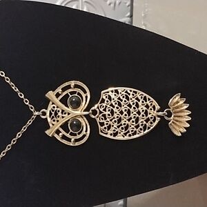 Vintage Signed Coventry Owl Necklace